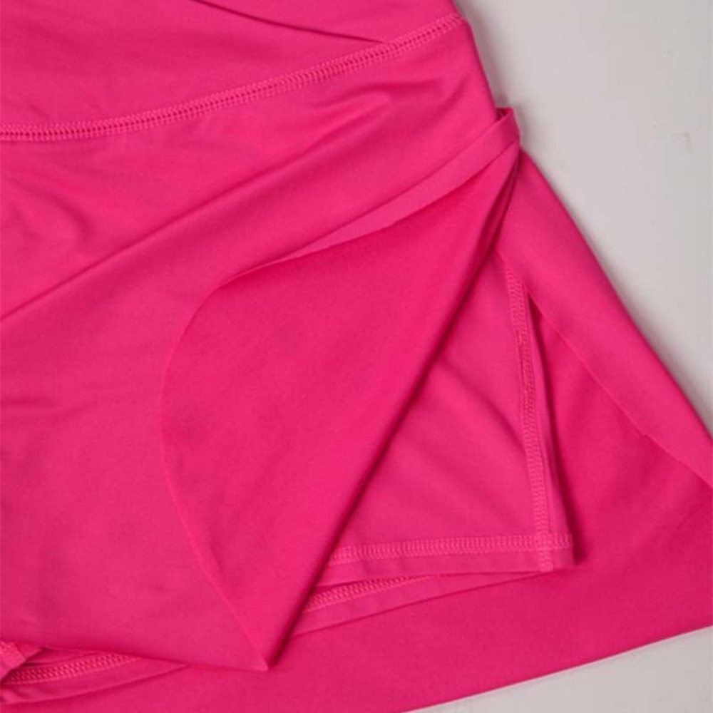 Back Pleated Raspberry Active Skort - Picture 2 of 3